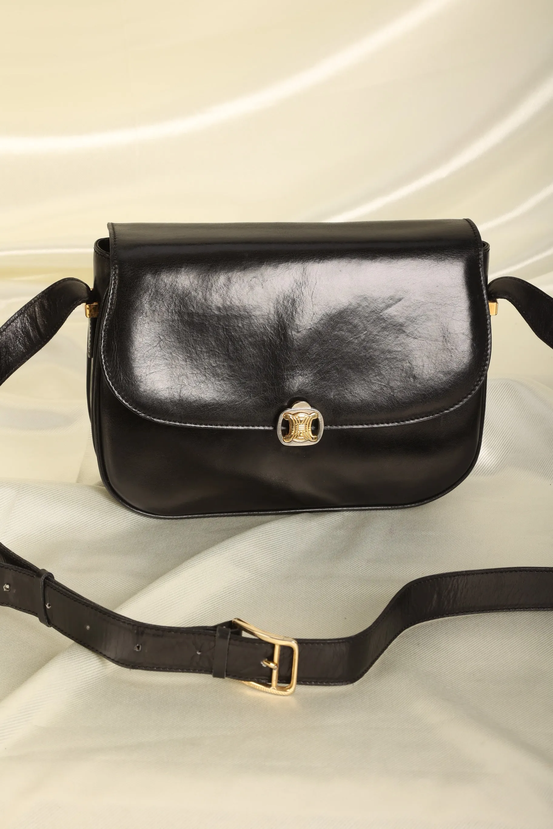 Celine Triomphe Boxcalf Shoulder Bag
