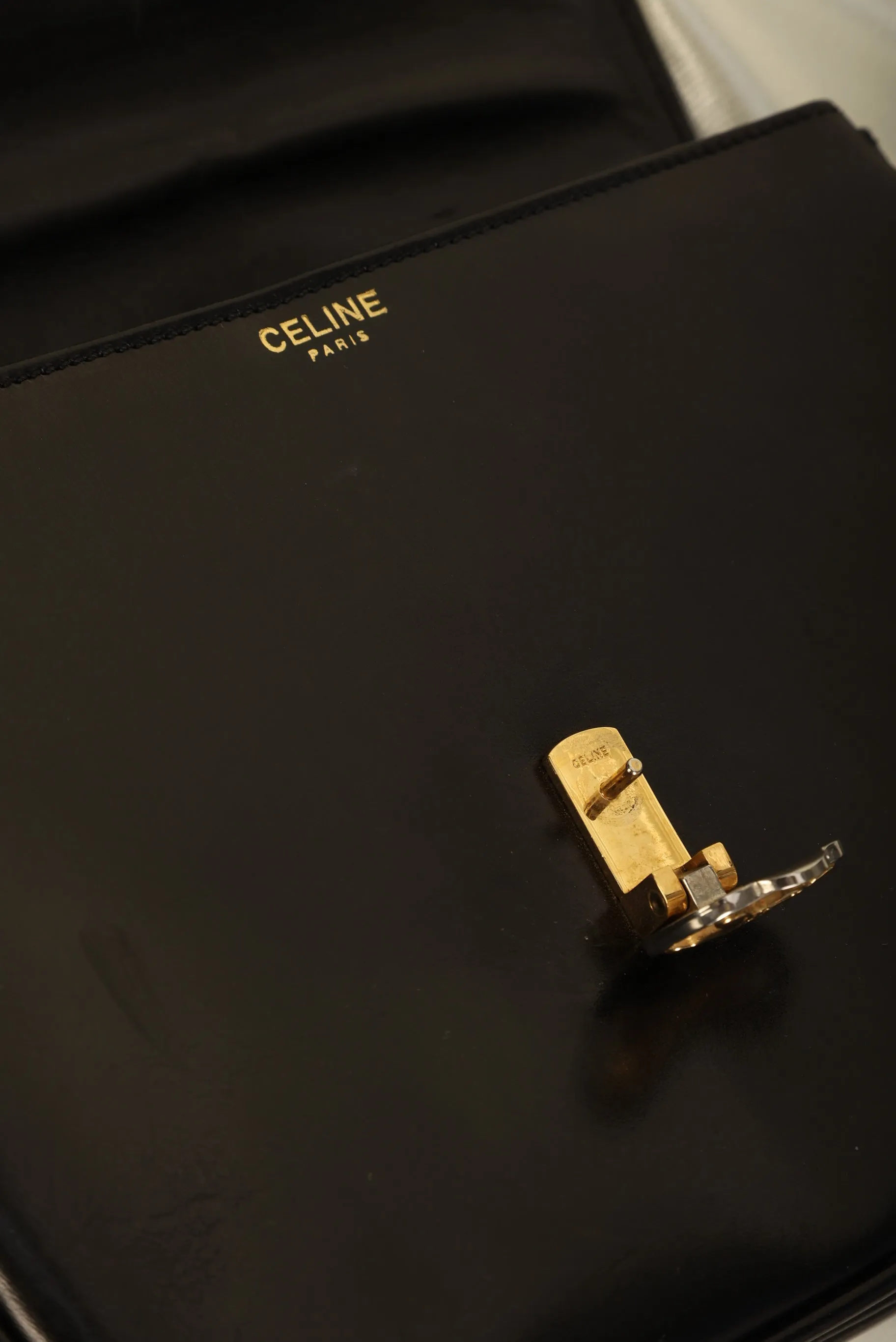 Celine Triomphe Boxcalf Shoulder Bag