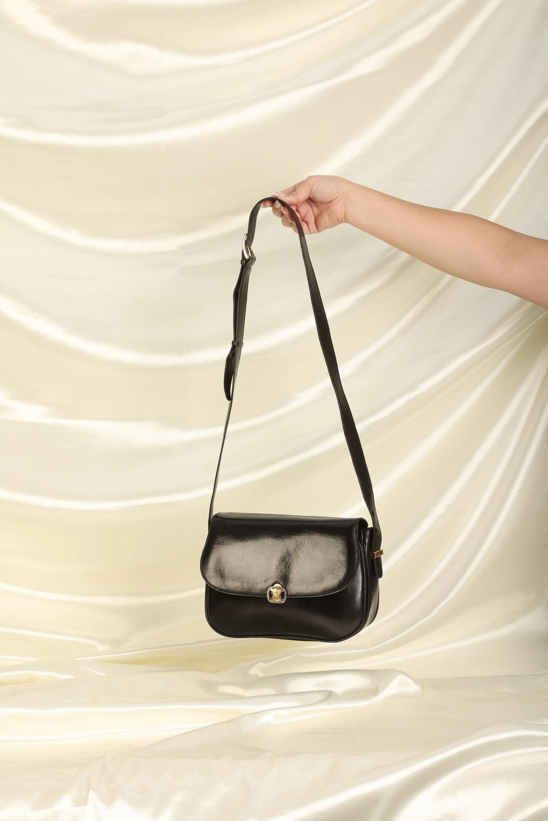 Celine Triomphe Boxcalf Shoulder Bag
