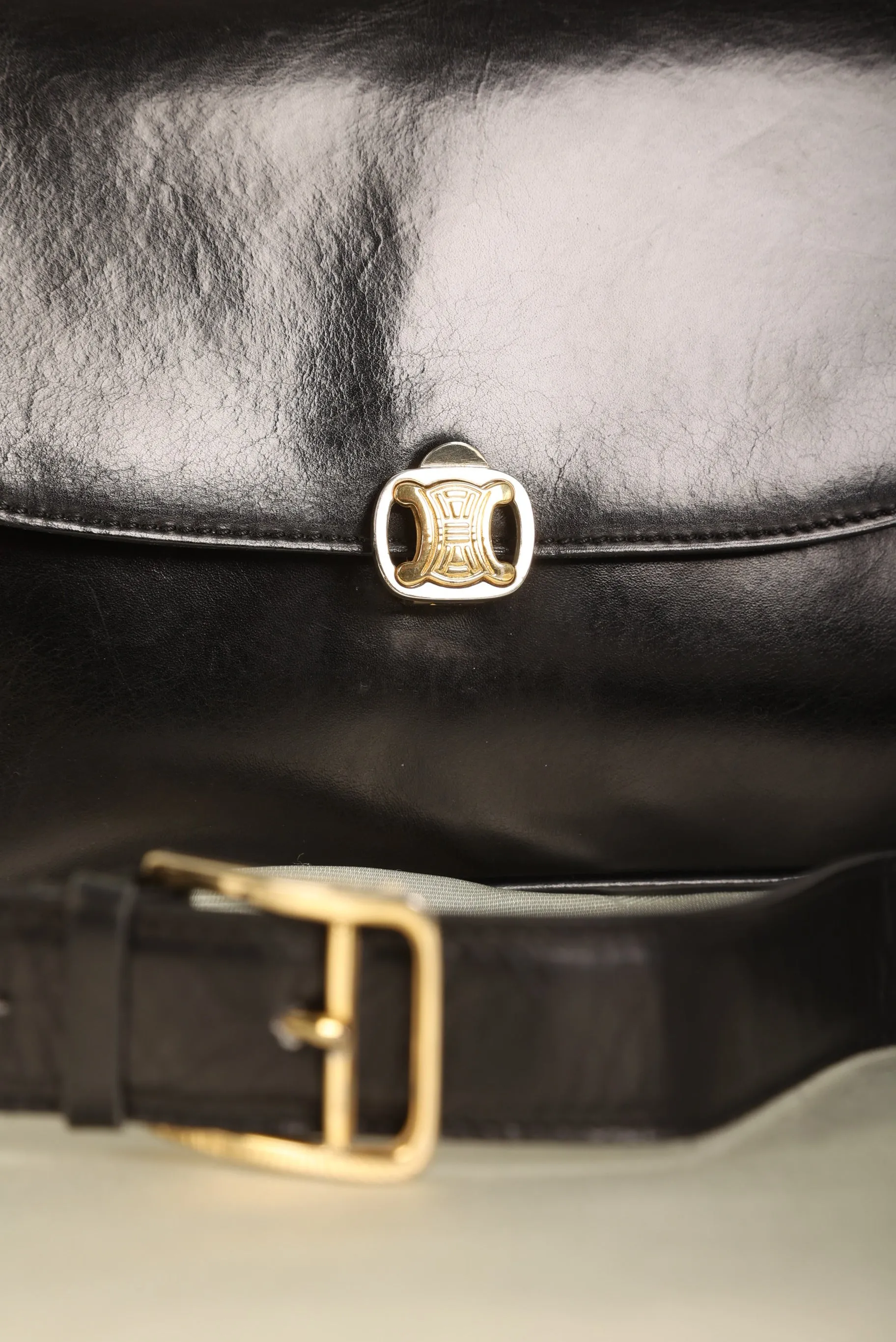 Celine Triomphe Boxcalf Shoulder Bag