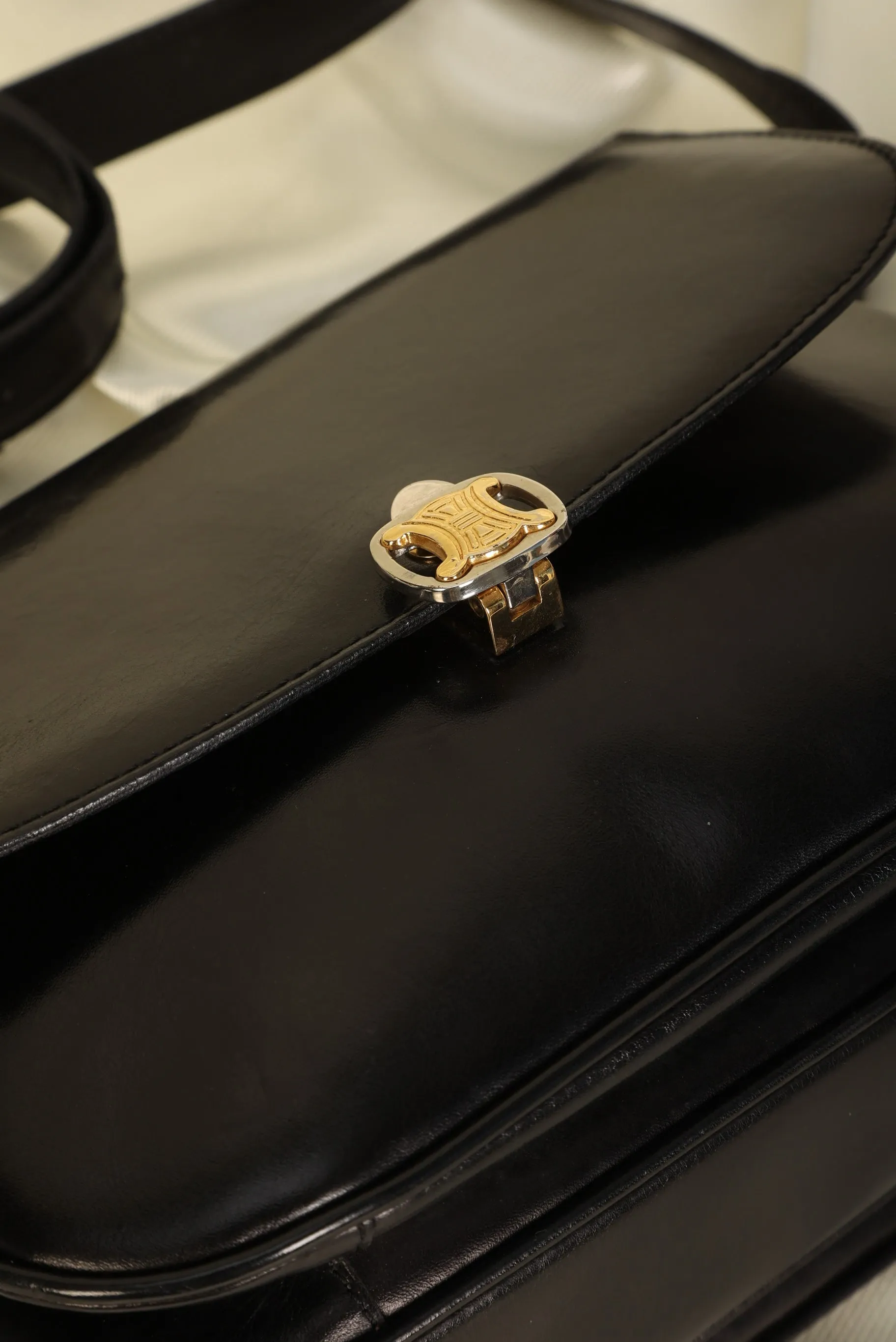 Celine Triomphe Boxcalf Shoulder Bag