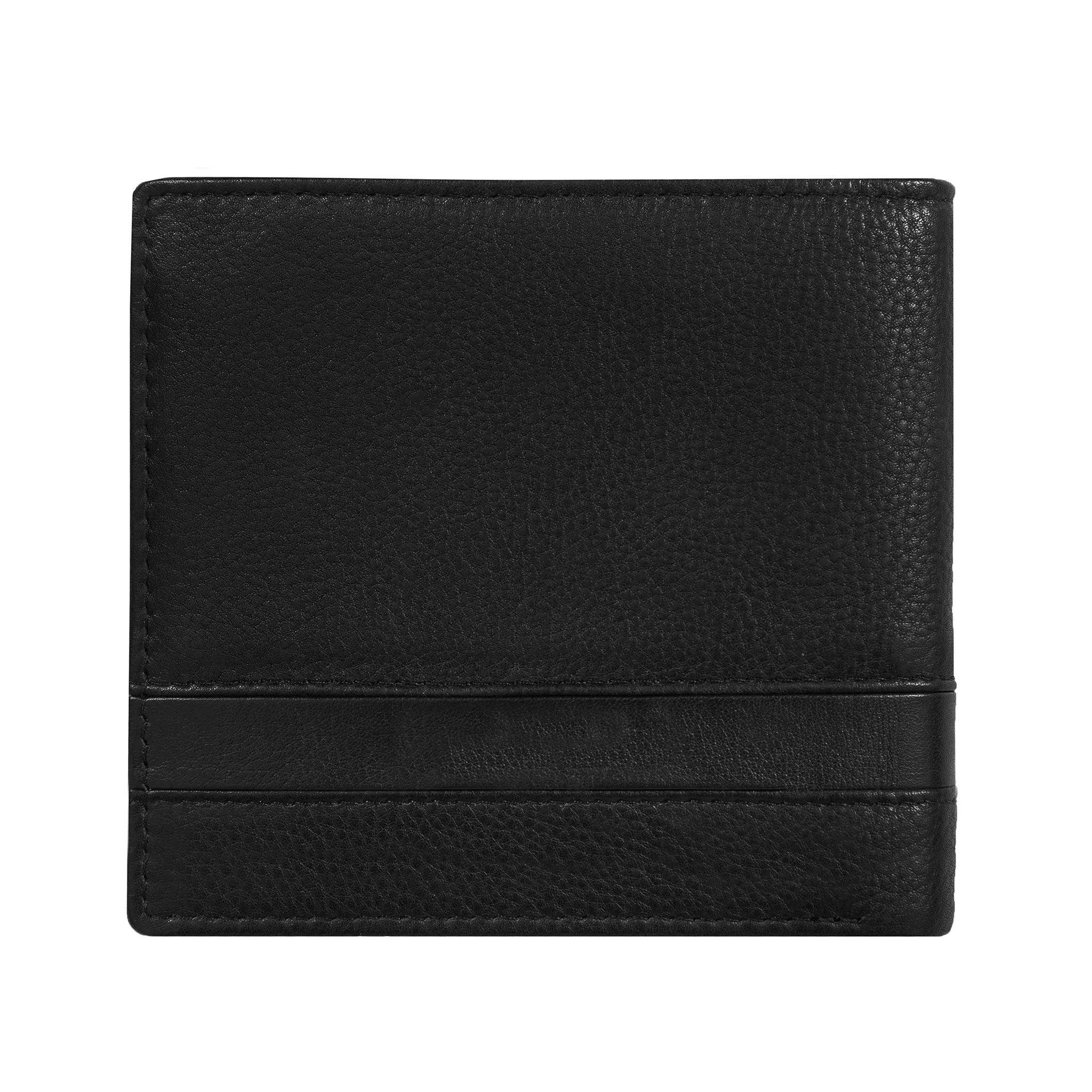 Men's Pebble Grain Leather Bifold Wallet with RFID Blocking and Coin Purse