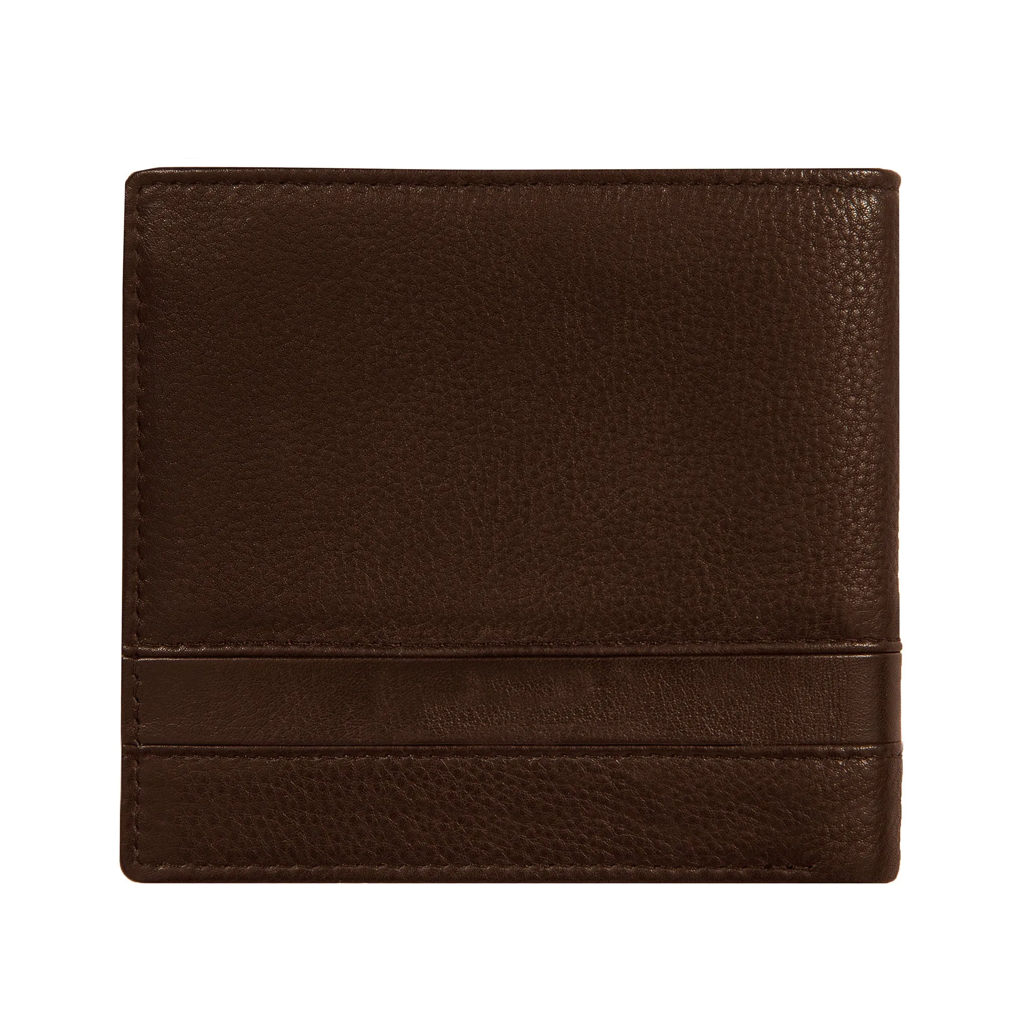Men's Pebble Grain Leather Bifold Wallet with RFID Blocking and Coin Purse