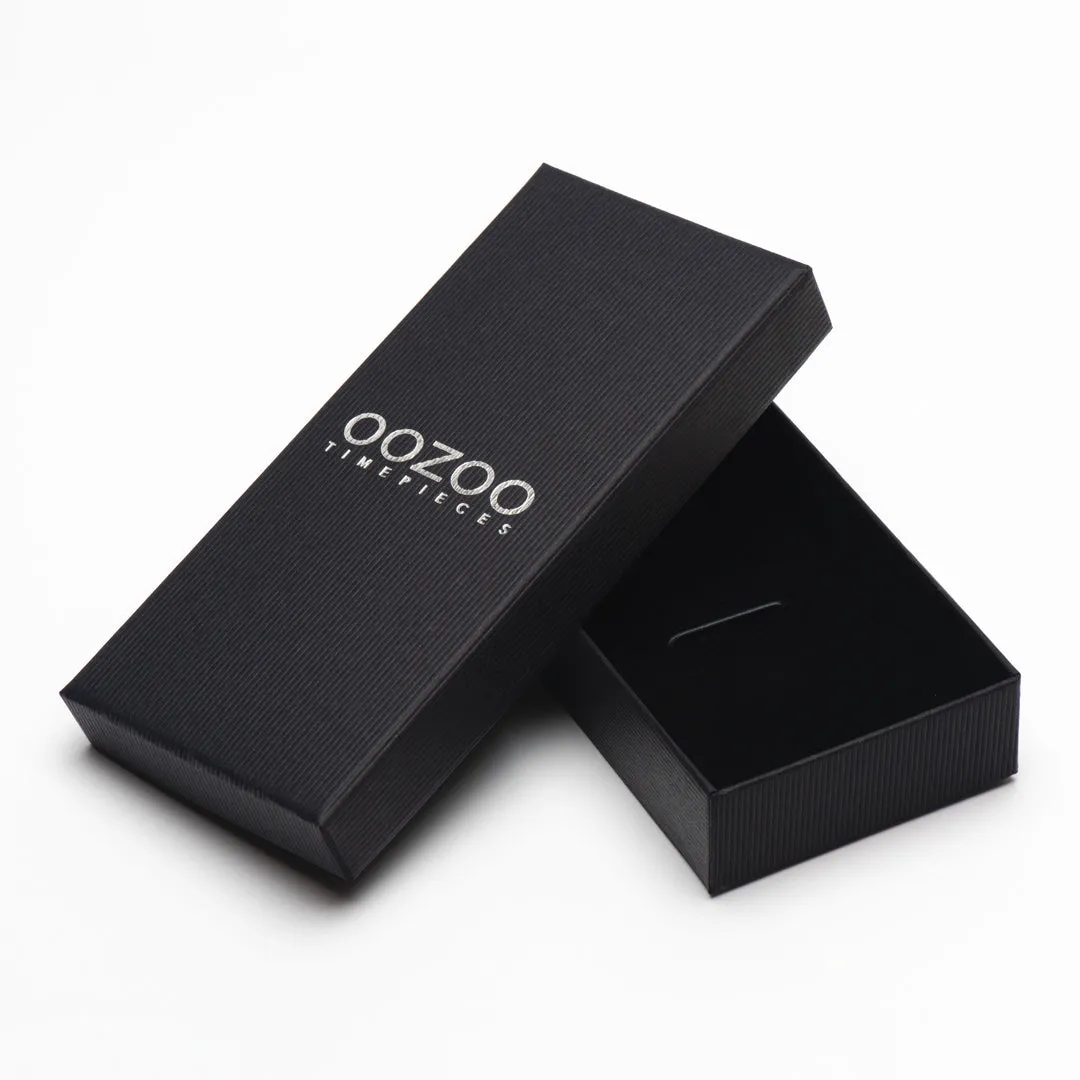 Silver coloured OOZOO watch with silver coloured metal mesh bracelet - C20340